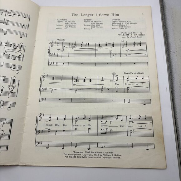 Bill Gaither He Touched Me Sheet Music Songbook Piano Organ 7 Songs 1960s - Picture 5 of 7